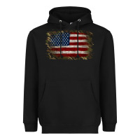 Black Camouflage Usa Flag Background Heavyweight Hoodie - Jasminsmagicworld
