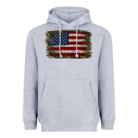 Heather Grey Camouflage Usa Flag Background Heavyweight Hoodie - Jasminsmagicworld