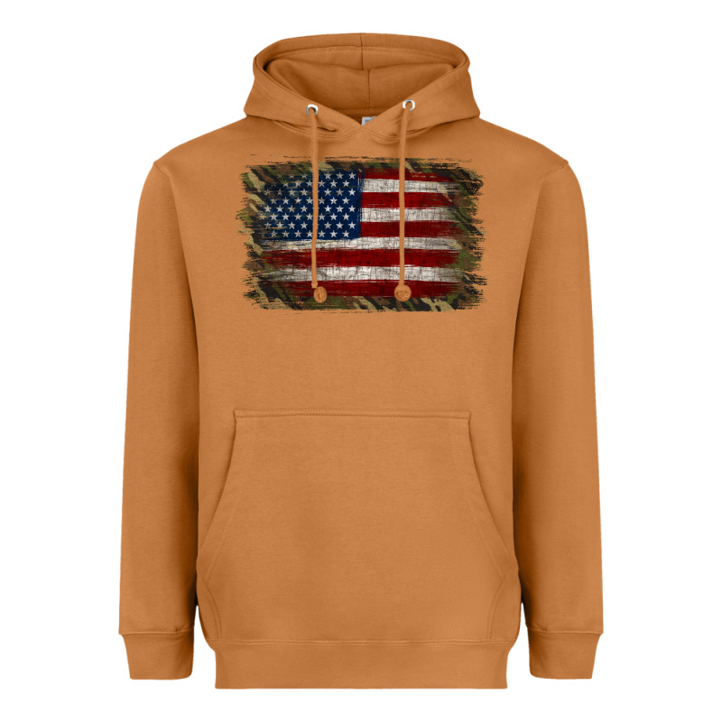 Camouflage Usa Flag Background Heavyweight Hoodie by Jasminsmagicworld | Teevron