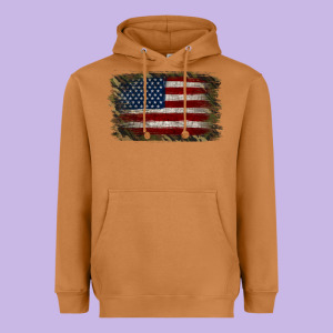 Camouflage Usa Flag Background Heavyweight Hoodie Designed By Jasminsmagicworld