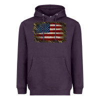 Plum Camouflage Usa Flag Background Heavyweight Hoodie - Jasminsmagicworld