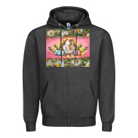 Charcoal Heather Easter bunny and eggs Zipper Hoodie - RanaPortraitStore
