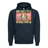 Navy Easter bunny and eggs Zipper Hoodie - RanaPortraitStore