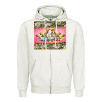 Oatmeal Heather Easter bunny and eggs Zipper Hoodie - RanaPortraitStore