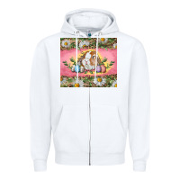 White Easter bunny and eggs Zipper Hoodie - RanaPortraitStore