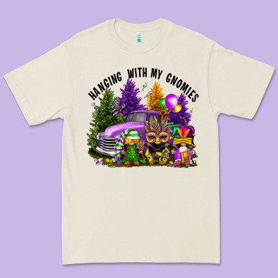 Mardi Gras Hanging With My Gnomies Premium Tee Designed By Fadigitalartstudio