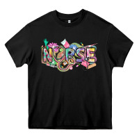 Black Nurse Heavy Core Tee - FaDigitalArtStudio