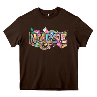 Chocolate Brown Nurse Heavy Core Tee - FaDigitalArtStudio