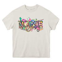 Cream Nurse Heavy Core Tee - FaDigitalArtStudio