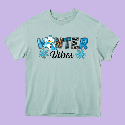 Winter Vibes Heavy Core Tee Designed By Ranaportraitstore