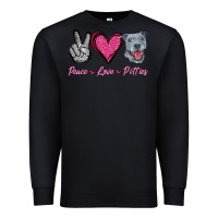 Black Peace Love Pitties Premium Sweatshirt - Jasminsmagicworld