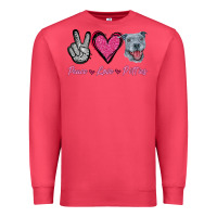 Cardinal Peace Love Pitties Premium Sweatshirt - Jasminsmagicworld