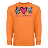 Carrot Peace Love Pitties Premium Sweatshirt - Jasminsmagicworld