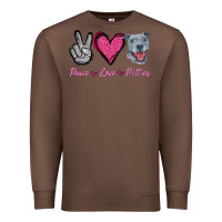 Chestnut Peace Love Pitties Premium Sweatshirt - Jasminsmagicworld
