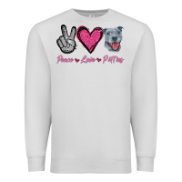 Dove Grey Peace Love Pitties Premium Sweatshirt - Jasminsmagicworld