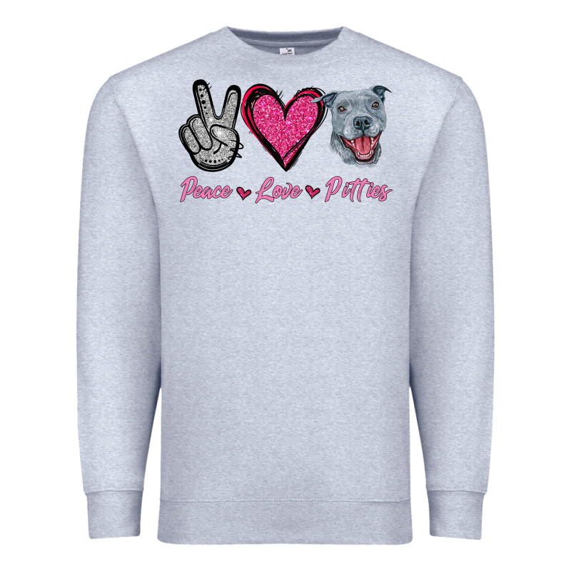 Peace Love Pitties Premium Sweatshirt by Jasminsmagicworld | Teevron