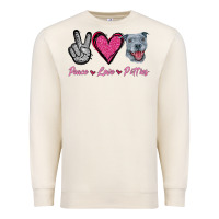 Sandshell Peace Love Pitties Premium Sweatshirt - Jasminsmagicworld