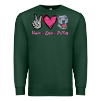 Sports Green Peace Love Pitties Premium Sweatshirt - Jasminsmagicworld