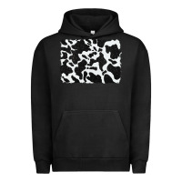 Pigment Black distressed black glitter cowhide pattern Urban Hoodie - RanaPortraitStore