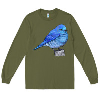 Army Green Mountain Bluebird Long Sleeve Tee - LillyAllenDesigns