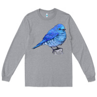 Heather Grey Mountain Bluebird Long Sleeve Tee - LillyAllenDesigns