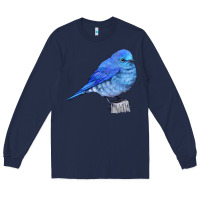 Navy Mountain Bluebird Long Sleeve Tee - LillyAllenDesigns