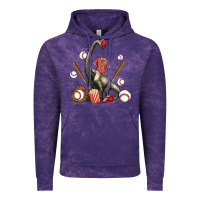 Cloud Purple brachiosaurus with baseball Vintage Hoodie - Artiststas