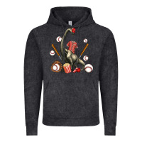Vintage Black brachiosaurus with baseball Vintage Hoodie - Artiststas