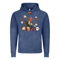Vintage Denim brachiosaurus with baseball Vintage Hoodie - Artiststas