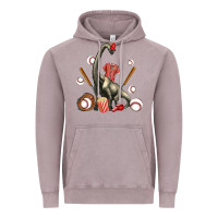 Vintage Zinc brachiosaurus with baseball Vintage Hoodie - Artiststas