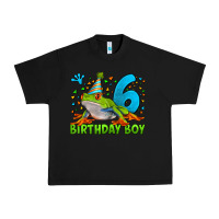 Black birthday boy frog age 6 Urban Heavy Tee - LillyAllenDesigns