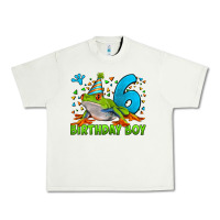 Pistachio birthday boy frog age 6 Urban Heavy Tee - LillyAllenDesigns