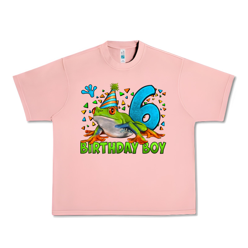 Birthday Boy Frog Age 6 Urban Heavy Tee by LillyAllenDesigns | Teevron