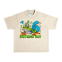Sandshell birthday boy frog age 6 Urban Heavy Tee - LillyAllenDesigns