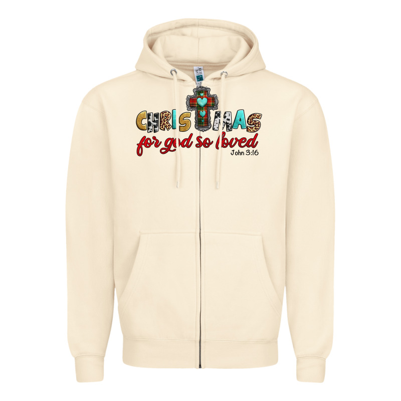 Christmas For God So Loved John 3 16 Zipper Hoodie by Jasminsmagicworld | Teevron
