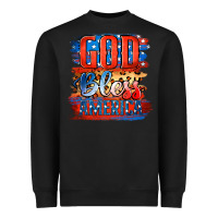 Black God Bless America Heavyweight Sweatshirt - Jasminsmagicworld