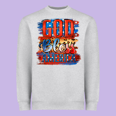 God Bless America Heavyweight Sweatshirt Designed By Jasminsmagicworld