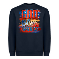 Navy God Bless America Heavyweight Sweatshirt - Jasminsmagicworld