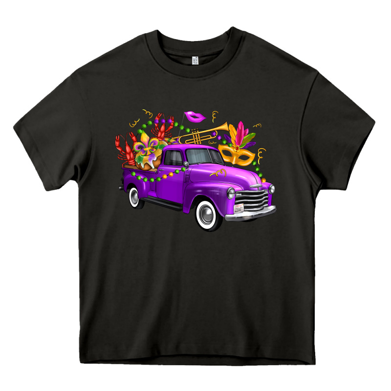 Mardi Gras Truck King's Cake Heavy Core Tee by FaDigitalArtStudio | Teevron