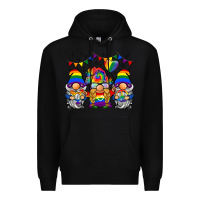 Black lgbtq gnome Premium Hoodie - BarkalooDesign