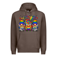 Coffee lgbtq gnome Premium Hoodie - BarkalooDesign
