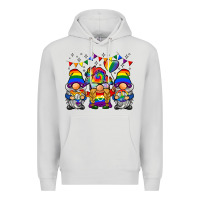 Dove Grey lgbtq gnome Premium Hoodie - BarkalooDesign