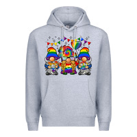 Heather Grey lgbtq gnome Premium Hoodie - BarkalooDesign