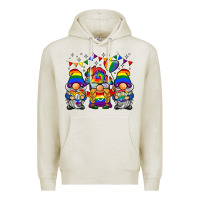 Oatmeal Heather lgbtq gnome Premium Hoodie - BarkalooDesign
