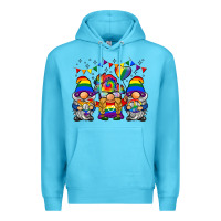Ocean Blue lgbtq gnome Premium Hoodie - BarkalooDesign