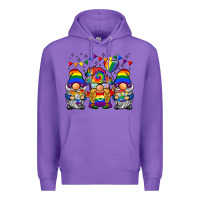Purple lgbtq gnome Premium Hoodie - BarkalooDesign