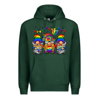 Sports Green lgbtq gnome Premium Hoodie - BarkalooDesign