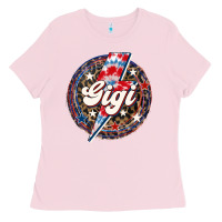 Bubblegum Pink Western Gigi Patriotic 4th of July Ladies Tee - LillyAllenDesigns