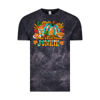 Cloud Black Pumpkin Spice Junkie Vintage Tee - CowhideDigitalArt
