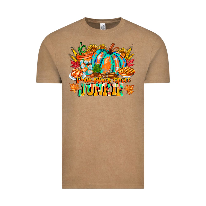 Pumpkin Spice Junkie Vintage Tee by CowhideDigitalArt | Teevron